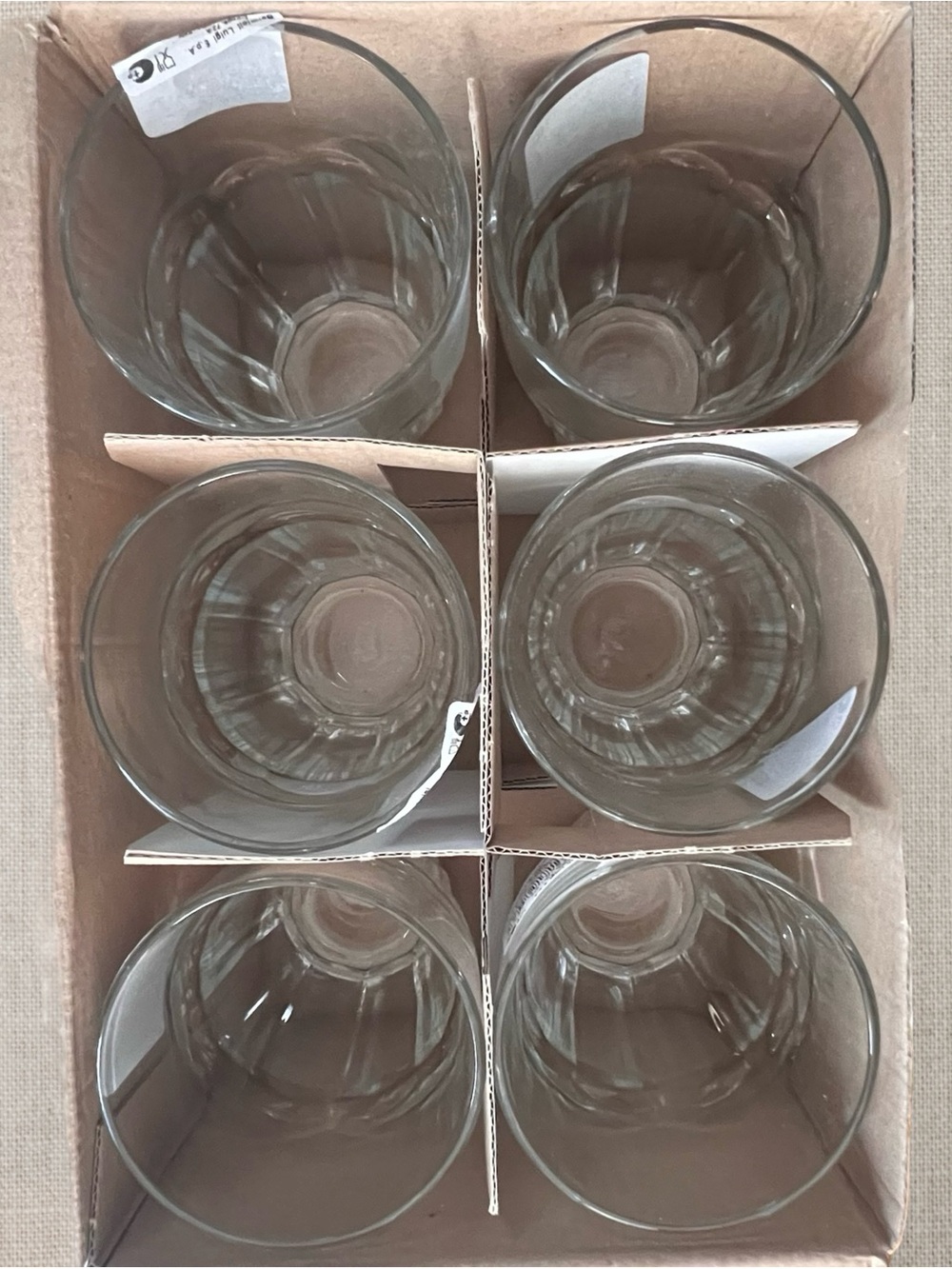 Set of 6 Bormioli Rocco Rock Bar Clear Tumbler Glasses - Made in Italy